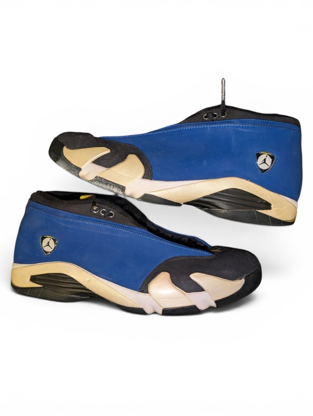 Air Jordan 14 Retro Laney Low 2015 Blue Black Ferrari Mens SZ 13 Sneakers RARE - Picture 5 of 9